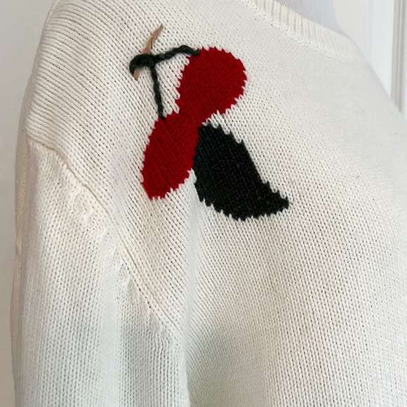Millers Classic Wear Cherry Sweater Cream and Red Womens Sz 18 - Picture 4 of 13